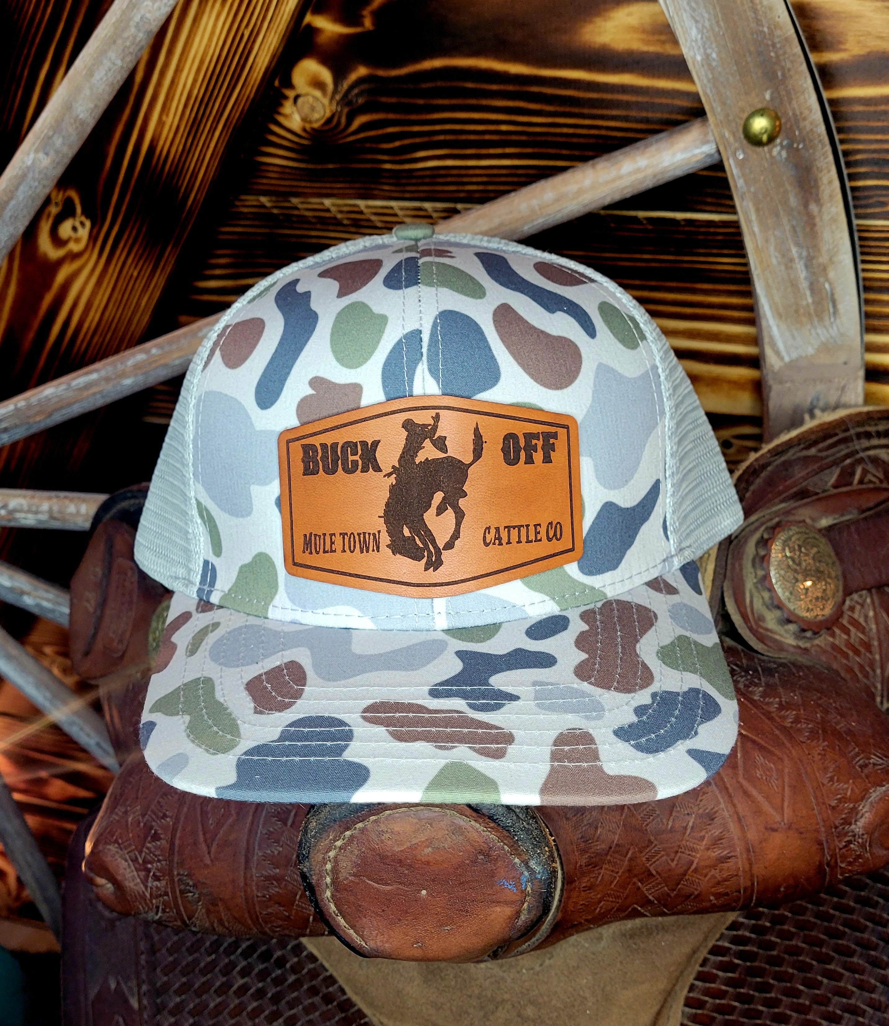 Buck Off MTCC Leather Patch Hat