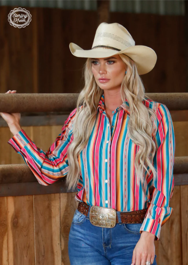 Feel The Sunset Button Up
