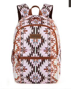 Wrangler Light Brown Aztec Print Backpack