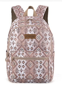 Wrangler Light Coffee Aztec Print Backpack