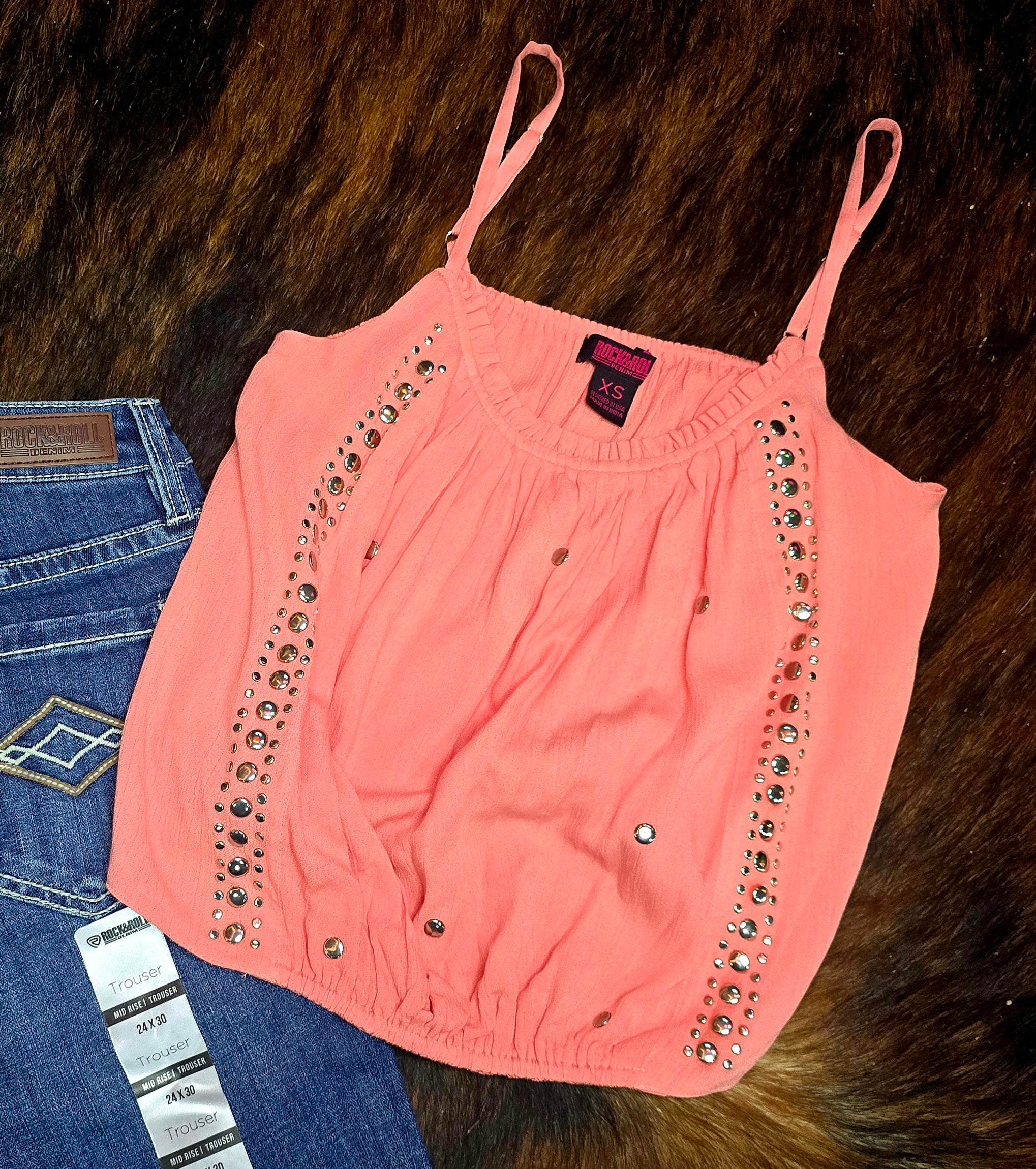 Abby Coral Studded Cami