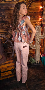 Audrey Wrangler Retro Bailey Peach Bootcut